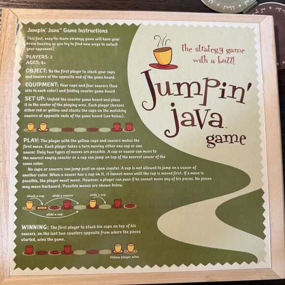 Fundex Jumpin’ Java Game - The Strategy Game with a Buzz! 2 Player Coffee Table - Picture 7 of 8